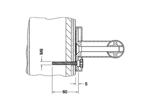 Keuco Bef.-Set 7 Plan Care 34993, 3x Zylinderschraube M6x60 V2A