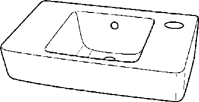 Keramag Handwaschbecken Renova Nr. 1 Plan 272140 400x250mm