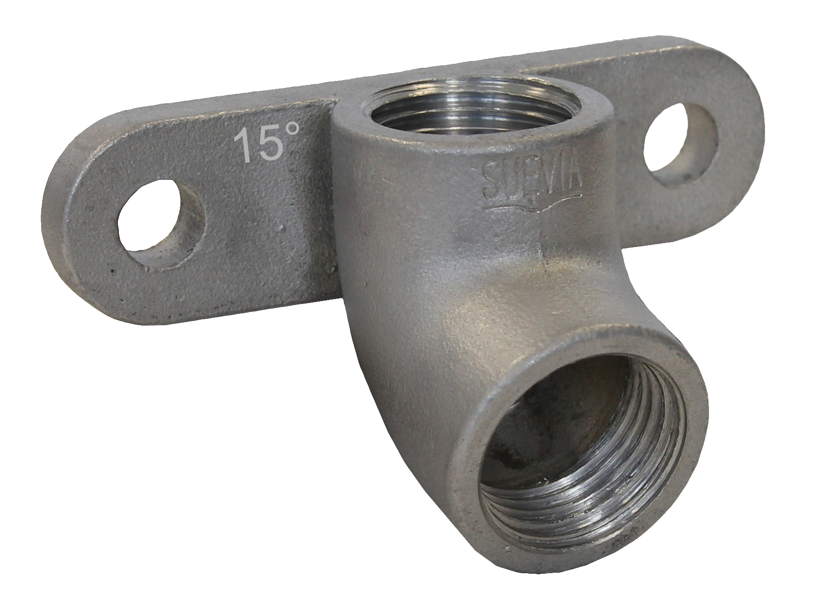 Suevia Wandwinkel 15°, DN15 (1/2") aus Edelstahl, Mod. 325, Art.-Nr. 101.0325