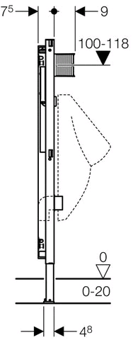Geberit Duofix Urinal Universal 112-130cm, für Urinal-Steuerung ab 2009