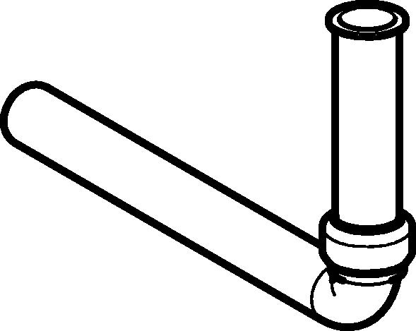 Geberit Verlängerung weiss- für WT-UP-Geruchsverschluss