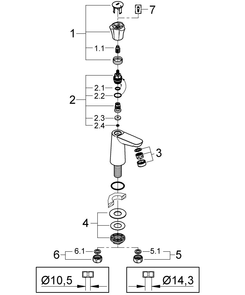 Grohe Standventil Costa 20186 DN15 chrom