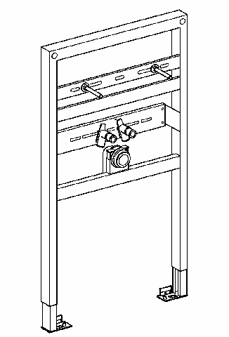 Grohe Rapid SL 38541 für Waschtisch-Einloch. Bauhöhe 1,00m Ständerwand o.Vorwand