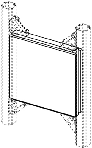 TECEprofil Befestigungsplatte für Zusatzeinbauten 20x20cm