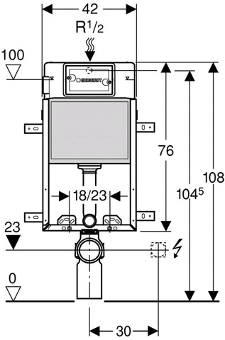 Geberit Kombifix Basic Wand-WC mit UP-Spülkasten UP100