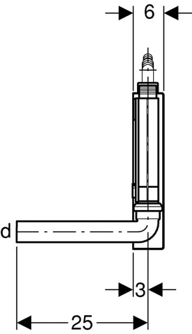 Geberit AP-Ablauf weiss-alpin d 40mm für Wasch- oder Geschirrspülmaschine