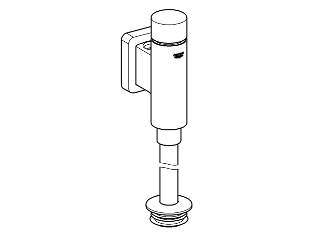 Grohe Urinal-Druckspüler Rondo 37339 mit integrierter Vorabsperrung chrom
