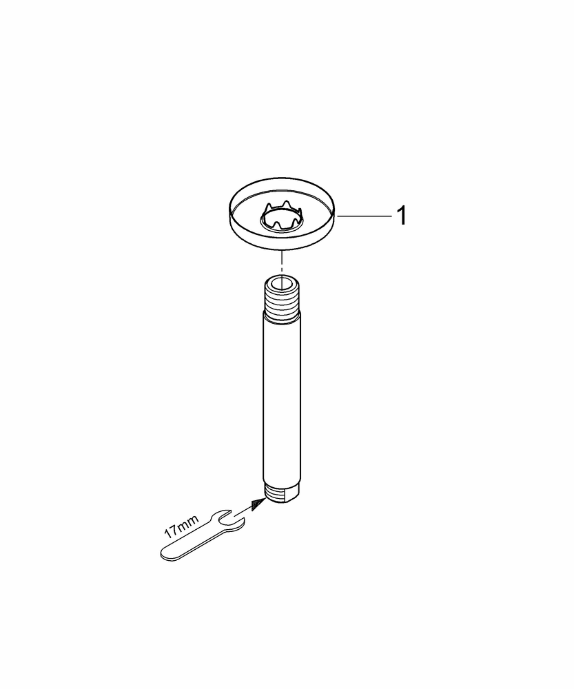 Grohe Deckenauslass Rainshower 28724 1/2'' Länge 142 mm chrom