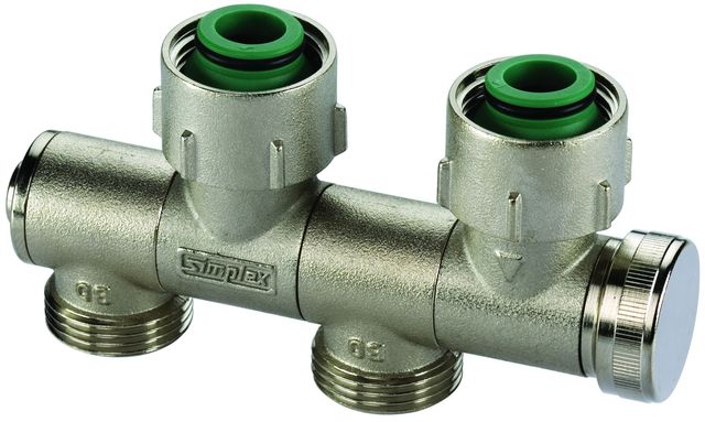 Simplex Hahnblock VarioCon FE2, f. Ventil-HK m. 3/4" AG, vern.