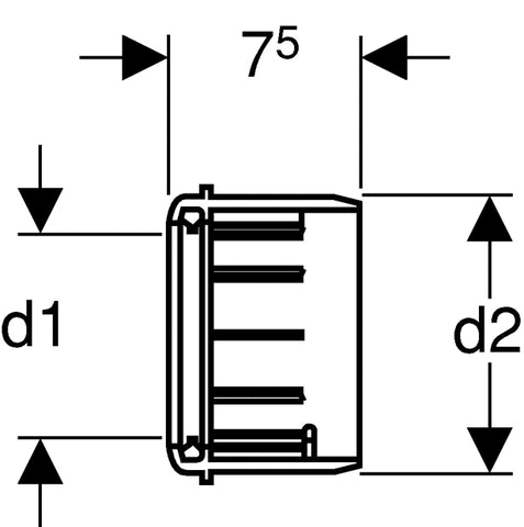 Geberit PE Übergangsstück DN 90/100