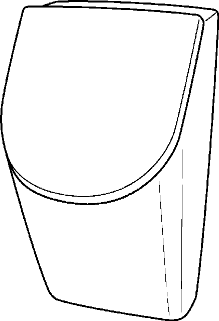 Keramag Urinal Renova Nr. 1 Plan, mit Deckel 235120