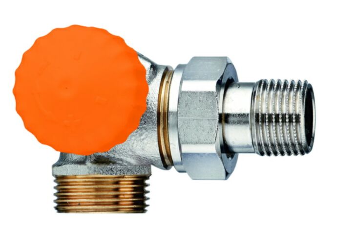 Heimeier Thermostat-Ventilunterteil Eclipse, DN15 (1/2") x  G3/4", Winkeleck links