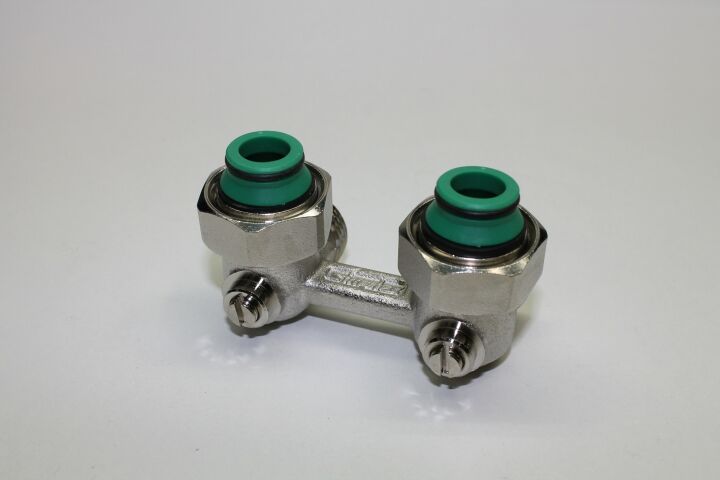 Simplex Zweirohr-Hahnblock Standard E2/50 f. Ventil-HK m. 3/4" AG
