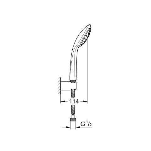 Grohe Brausegarnitur Euphoria Mono 27354 mit Wandbrausehalter chrom