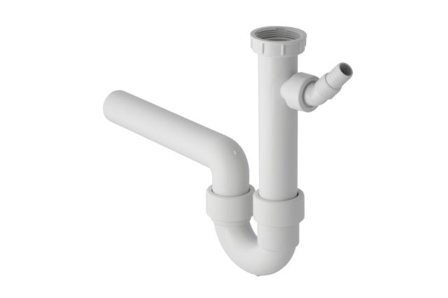 Geberit Spültisch-Ablauf G 11/2 x 50 mm weiß in PP Objektmodell für ein Becken