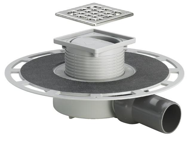 Viega Badablauf DN 50, Mod. 4936.4, m. Aufsatz 100x100mm