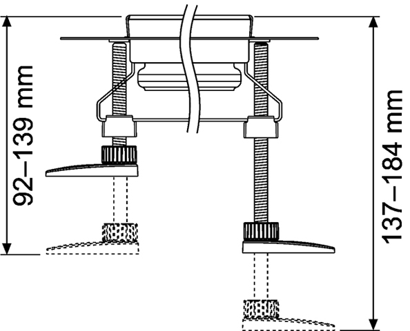 TECEdrainline Montagefüsse