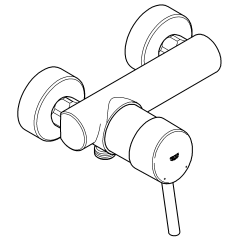 Grohe Einhand-Brausebatterie Concetto 32210 für Wandmontage eigensicher chrom