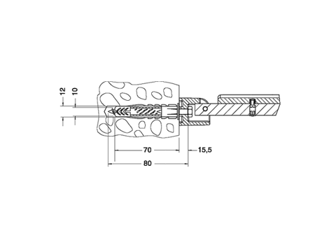 Keuco Bef.-Set 3 Plan Care 34992, 2xHolzschr.10x70 2xDübel UX 12