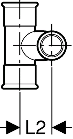 Geberit Mapress C-Stahl Kreuzstück 90° (verzinkt)