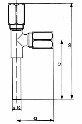 Grohe WAS-T-Abzweigstück 41007 DN10 für Eckventile chrom