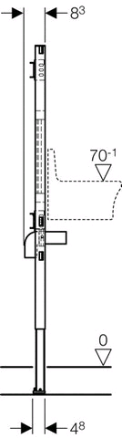 Geberit Duofix Ausgussbecken 112-130 cm, für Wandarmatur