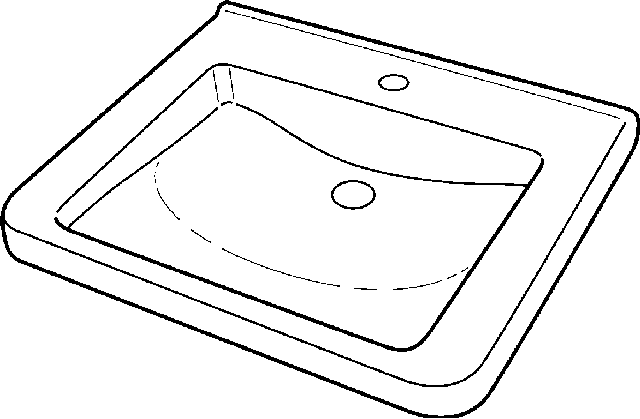 Keramag Waschtisch Dejuna, 550x525mm, 128557 unterfahrbar,ohne Überlauf,