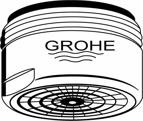 GROHE Mousseur 13929 Durchflußklasse A 15l/min bei 3 bar M24x1