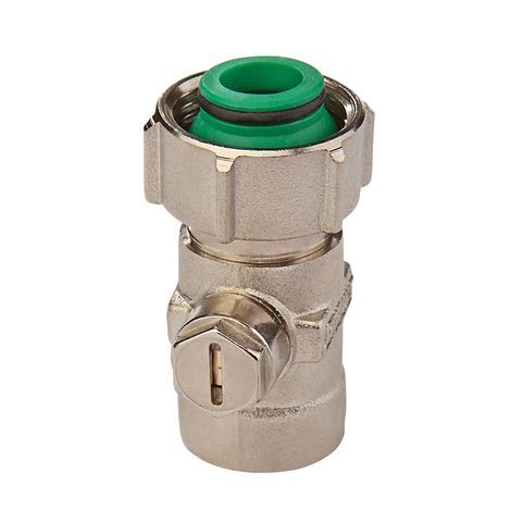 Simplex Einzel-Kugelhahn Exclusiv D2/IG, 1/2" IG, f. Ventil-HK m. 3/4" AG