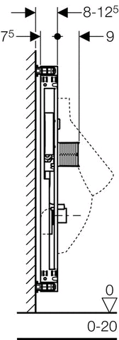 Geberit Kombifix Urinal für verdeckte Urinalsteuerung (VS) 112-130cm
