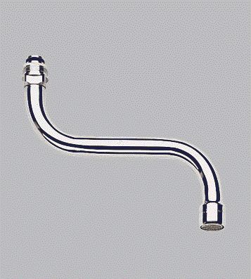 Grohe S-Auslauf, Costa 13052000, AG1122, f. Wandbatterie, Ausladung 150mm, verchromt