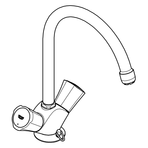 Grohe Einhand-Spültisch-Batterie Costa 31930 für offene Warmwasserbereiter chrom
