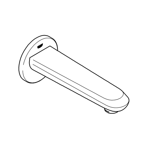 Grohe Wanneneinlauf Eurodisc C 13278 Wandmontage Ausladung 170mm chrom