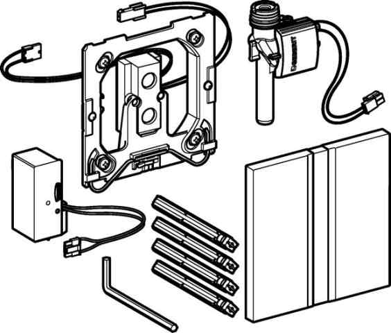 Geberit HyTronic Urinal-Steuerung Sigma50 verchromt, Zink-Druckguss berührungslos IR/Netz