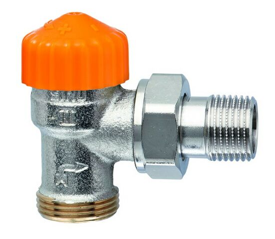 Heimeier Thermostat-Ventilunterteil Eclipse, DN15 (1/2") x  G3/4" AG, Eckform
