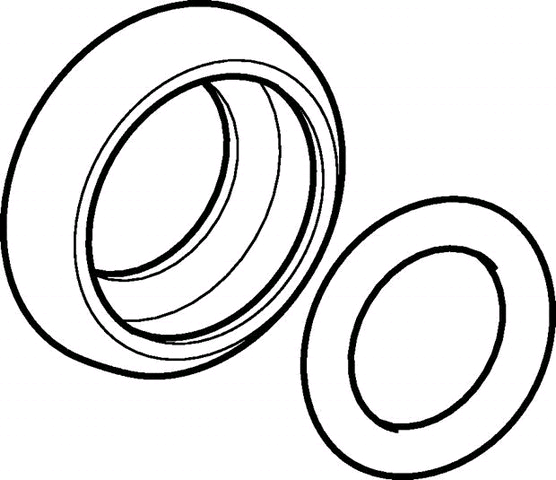 Geberit Spülrohraußenverbinder weiss-alpin, mit Gummiring d 44 mm