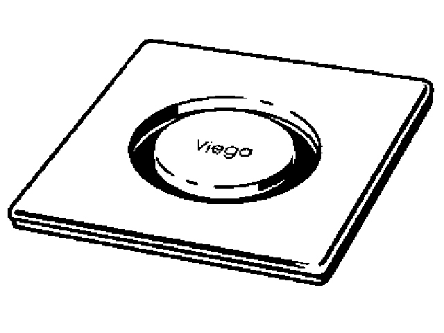 Viega Rost Visign RS5, 4976.10, 94 x 94mm, 617127, aus ESG klar/hellgrau