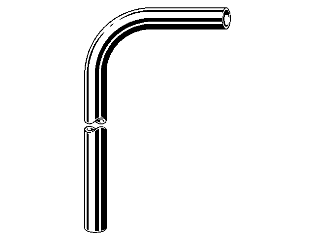 Viega Abgangsrohr 90°, 5792-111, 32 x 220 x 580mm, 110710, Bodenrohr, o.Bord, verchromt