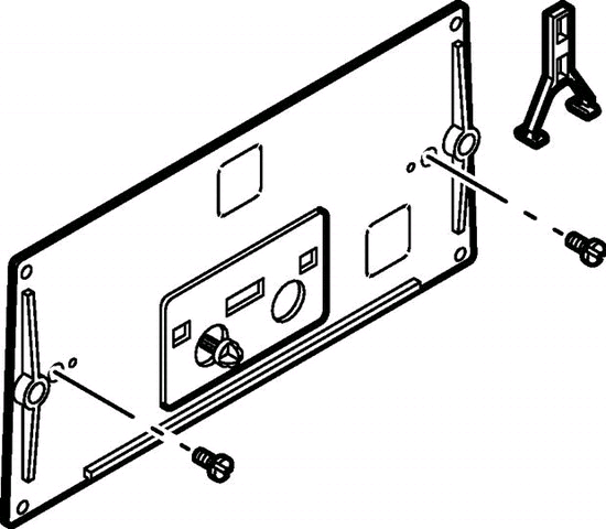 Geberit E Transparente Schutzplatte mit Hebelmechanik und Bügel