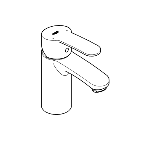 Grohe Einhand-Waschtisch-Batterie Eurostyle C 32468 EcoJoy glatter Körper chrom