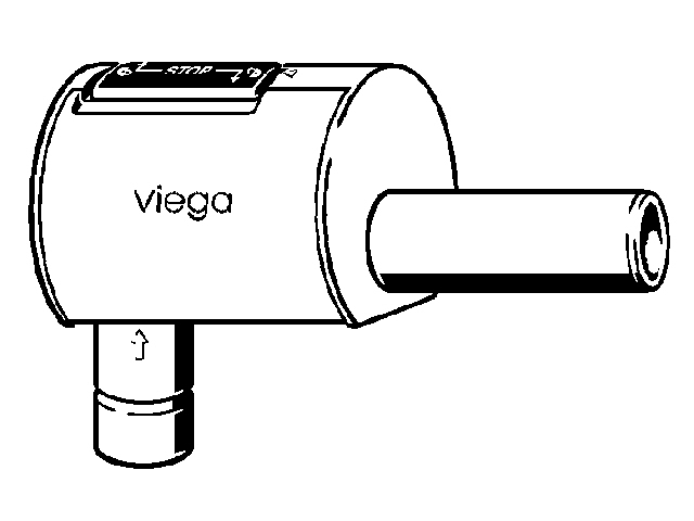 Viega Ablaufstück, Mod. 4995.2, m. 3-facher Rückstausich.