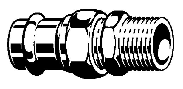 Viega Sanpress Verschraubung AG, Mod. 2265, flachd., aus Rotguss