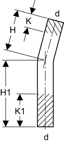 Geberit Mapress Edelstahl Passbogen 15° (Cr-Ni-Mo-Stahl)