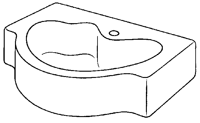 Keramag Waschtisch Kind 326060 600x400mm weiß(alpin) mit Hahnloch o.Ül.