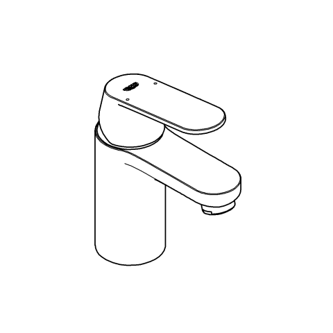 Grohe Einhand-Waschtisch-Batterie Eurosmart C 32824 DN15 glatter Körper chrom