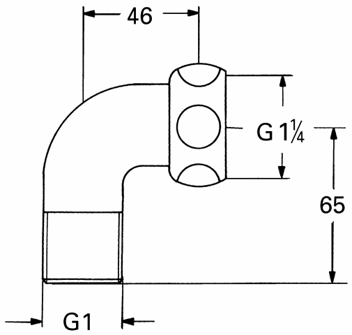 Grohe Anschlusswinkel 12428 1"x5/4" chrom