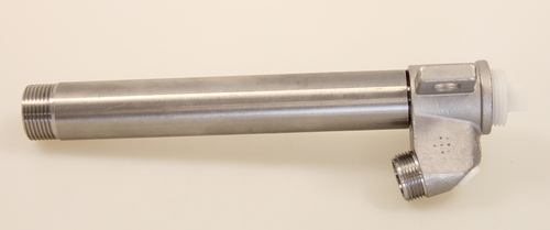 Suevia Anschlusswinkel u. -rohr VA DN20 (3/4"), m. Regulierschr., Nr. 102.1128, zu Mod. 46-VA¾" (ab