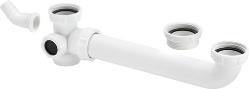 Ablaufverbindung für Doppelspüle DN40 (G 11/2 x 11/2") x 80-310 mm