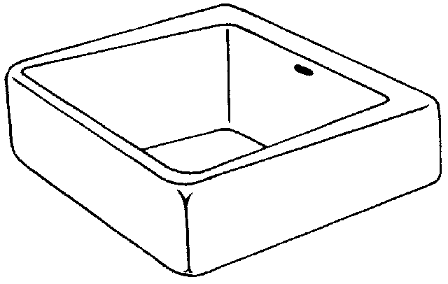 Keramag Spülstein Satellit 361350 500x390x200mm weiß(alpin) mit Überlauf