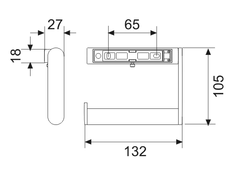 Keuco Toilettenpapierhalter Plan14962, offene Form, verchromt